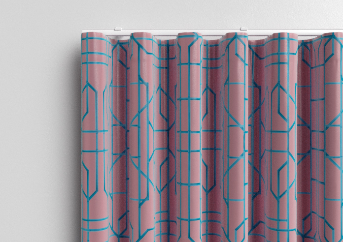 Bamboo Candy, Blue Pink - Made To Measure Curtains - Image 13